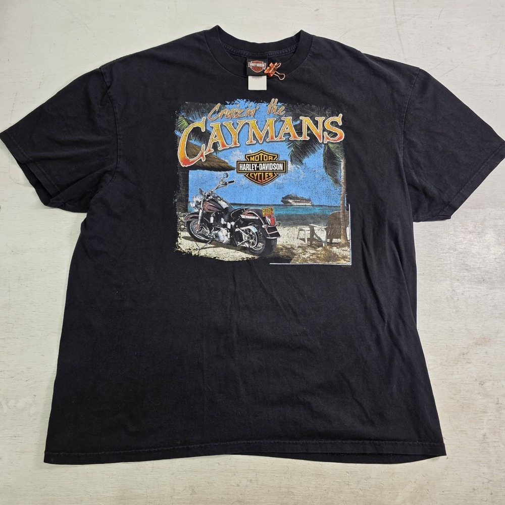 Harley Davidson "Cruzin In The Caymans Grand Cayman" Graphic T-Shirt Men's 2XL